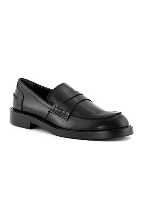 Mocassino in pelle liscia nera GUGLIELMO ROTTA | 44340007BLACK